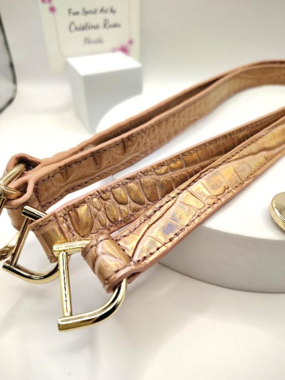 Brahmin replacement straps, hang fob tag NEW Rose Gold Color - Picture 2 of 4